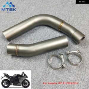 マフラー無 スリップオン R1 2009 - 14 オートバイ バイク 排気ミドル パイプ ラウンドマフラー