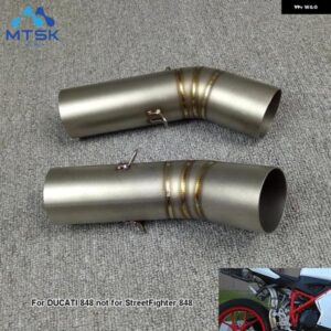 オートバイ バイク 排気ミドル パイプ ラウンドマフラー ドゥカティ 848 コネクトマフラーリンク モトアクセサリー スリップオン