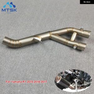 オートバイ バイク ミドルリンク エキゾースト マフラー パイプ ヤマハ 2015 2016 2017 YZF-R1 ステンレス ミッド パイプ