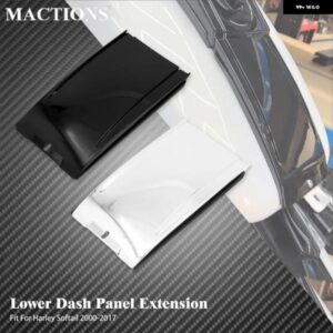 オートバイ バイク ブラック/クローム ロアダッシュ パネル エクステンション ABS プラスチック ハーレー ソフテイル ファットボーイ ヘリテージスタンダー