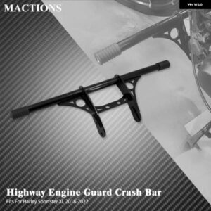 オートバイ バイク フロント エンジン ガード クラッシュ バー ブラック ハーレー スポーツスター アイアン 883 1200 XL スーパーロー 2018 - 21