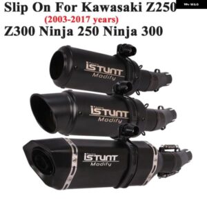 スリップオン カワサキ NINJA 250 300 NINJA 250 Z250 Z300 オートバイ バイク エキゾースト パイプ エスケープ モディファイド マフラー DBキラー ミドルリ
