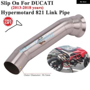 スリップオン ドゥカティ ハイパーモタード 821 2013 - 2018 ハイパーストラーダ オートバイ バイク エキゾーストエスケープ カスタム 接続 ミドルリンク パ