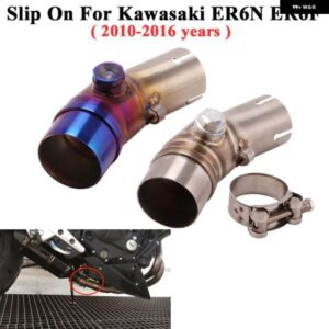 スリップオン カワサキ ER6N ER6F 2010 - 2016 オートバイ バイク マフラー エスケープ カスタム オートバイ バイク ミドル接続リンク パイプ 51MM