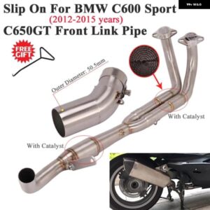 スリップオン BMW C600 スポーツ C650GT 2012 - 2015 オートバイ バイク 排気 システム エスケープマフラー フルフロントミドルリンク パイプ 触媒付き