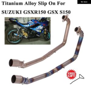 チタン 合金 スリップオンSUI GSXR150 GSX S150 GSX150R GSXS150 オートバイ バイク 排気エスケープ カスタム フロントミッドリンク パイプ 51MM