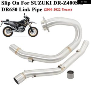 スリップオン SUI DR-Z400SM DRZ400 DR650 2000 - 2022 オートバイ バイク 排気エスケープ システム フロントミッドヘッダーリンク パイプ ダート オートバ