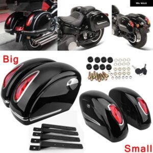 汎用 オートバイ バイク LED サドルバッグ サイドストレージキャリアハード トランク サドルバッグ ハーレー ホンダ ヤマハ カワサキ