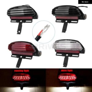 オートバイ バイク トライバーリアフェンダーブレーキテールLEDランプライト ブラケット マウント ハーレー ダイナ ファットボブ ソフテイル 2006-2015