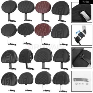 ブラッククローム オートバイ バイク シーシーバー ラゲッジラック バックレスト パッド ハーレー ファットボーイ ヘリテージ ソフテイル 2007-2017