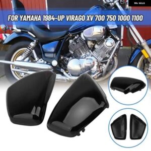 ブラックモト 左右バッテリー フェアリング カバー ヤマハ XV700 750 1000 1100 ビラーゴ 1984年以降 オートバイ バイク アクセサリー