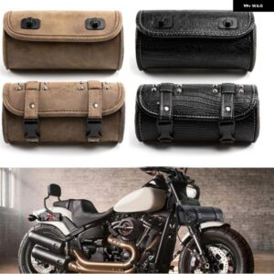 ハーレー スポーツスター チョッパー クルーザー ダイナ ソフテイル サドルバッグ レザー サドル ラゲッジ PU バッグ フロント フォーク ツールバッグ