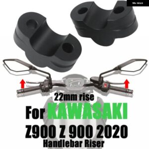 カワサキ Z900 2020 オートバイ バイク CNC アルミ ハンドルバー ハンドルバー 高さ調整 コード ライザー マウント クランプ アダプター ブラック