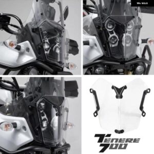 ヤマハ テネレ700 TENERE700 オートバイ バイク アクセサリー ヘッドライト ガード アクリル プロテクター レンズ カバー 2019 - 22