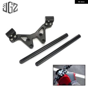 ブラック蛇口 ハンドルバー アセンブリ オートバイ バイク CNCアルミ ハンドルバー チューブ システム カワサキ Z125 2014 - 19
