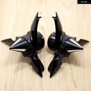 ブラック スパンブレード スピニング アクスル キャップ ハーレー 2008-2018 スポーツスター ツーリング ストリート グライド ロード キング モデル