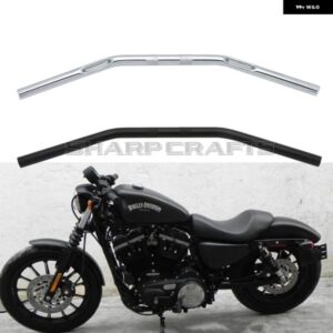 オートバイ バイク ドラッグストレートバーハンドル ディンプル加工 ハーレー スポーツスター XL883 XL1200 X48 DANY SOFTAIL FAT BOB BOY FLST FXST