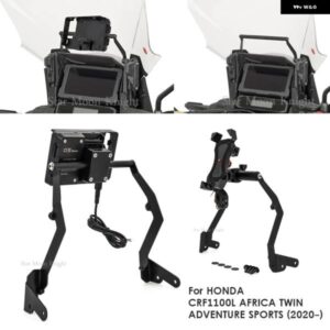 オートバイ バイク フロントフォン スタンド ホルダー フォン GPS ナビゲーションプレート ブラケット ホンダ CRF1100L アフリカツイン アドベンチャースポ