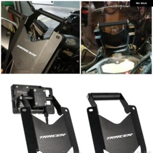 ヤマハ MT07 トレーサー 700 2016-2020 オートバイ バイク フロントガラス スタンド ホルダー 携帯電話 GPS ナビゲーションプレート ブラケット
