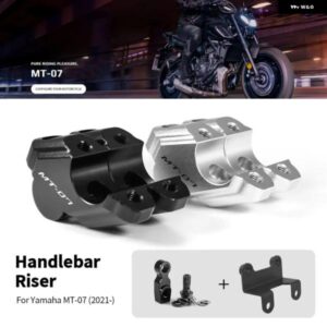 ヤマハ MT-07 MT07 2021 - 24 2025 オートバイ バイク ハンドルバー ライザー ドラッグ ハンドルバー クランプ 延長 アダプター