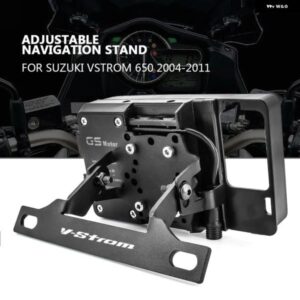 オートバイ バイク フロントフォン スタンド ホルダー スマートフォン用 GPS ナビゲーションプレート ブラケット SUI VSTROM 650 2004-2011年式