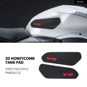 ドゥカティ STREETFIGHTER V2 PANIGALE V2 2020- サイド燃料タンク パッド タンク パッド プロテクター ステッカー デカール ガスニー グリップ トラクショ