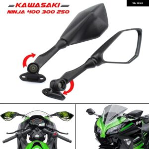 オートバイ バイク リアビューミラー カワサキ 2018-2021 NINJA 400 / 2011-2018 NINJA 250 636 650 300R EX300 サイドレビューミラー
