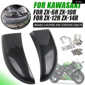 オートバイ バイク フロントディスク冷却エアダクトブレーキ キャリパー クーラー マウント キット カワサキ ZX-6R 636 ZX-10R ZX-12R 14R ZX6R