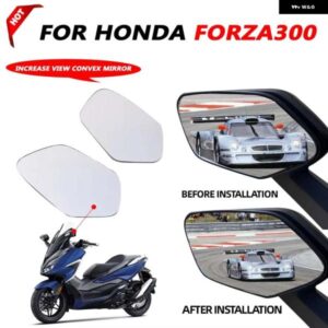 ホンダ FORZA300 FORZA 300 NSS300 2018 - 2023 アクセサリー 凸面ミラー バックミラー サイドミラー 視野角拡大 レンズ