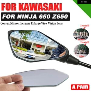 カワサキ NINJA 650 Z650 Z 650 アクセサリー 凸面ミラー バックミラー 視野拡大 視界レンズ サイド リアミラー