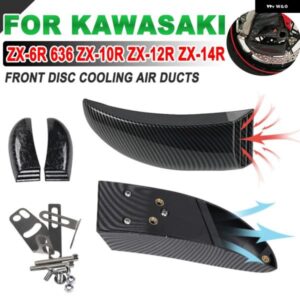 カワサキ ZX-6R ZX6R 636 ZX12R ZX14R NINJA ZX14 1000 ZX10 アクセサリー フロントディスク冷却エアダクト ブレーキ キャリパー クーラー