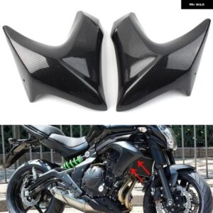 カーボン ABS オートバイ バイク インジェクション ラジエーター カバー パネル フェアリング 左右 2個 カワサキ ER6N 2012 - 16