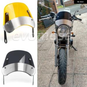 オートバイ バイク 風防 風防 ディフレクター 風防 汎用 SV1000 BANDIT 250 CB550 RZ250R SRX600 6.5インチ-9.45インチ ヘッドライト
