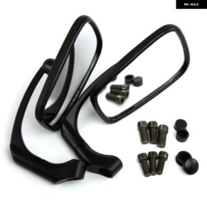 汎用 オートバイ バイク クローム/ブラックレトロクリアレンズ バーエンド リアビューサイドミラー ホンダ CG125 カフェレーサー カスタム