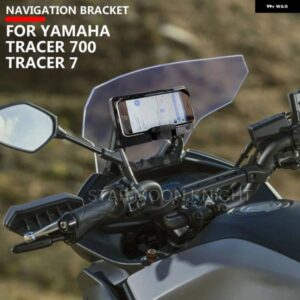 ヤマハ トレーサー700 トレーサー7 GT 2016 - 2022 GPS スマートフォン フロントガラス ナビゲーション GPS プレート ブラケット アダプター ホルダー