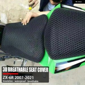 カワサキ ZX6R ZX-6R 2007 - 2021 ファブリックサドルシートカバー アクセサリー オートバイ バイク クッション シートクールカバー