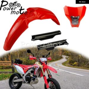 モトクロス 12V ヘッドライト フェアリング マスク フロントフェンダー オフロード エンデューロ マッドガード 汎用 ホンダ CRF250F CRF250L CRF250R RX