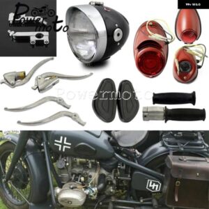 オールド スクール オートバイ バイク アクセサリー ヘッドライト テールライト ブレーキ クラッチ レバー グリップ BMW R66 ZUNDAPP K750 KS DNEPR URAL