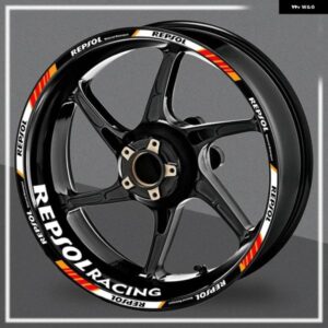 反射 オートバイ バイク ホイール ステッカー レーシングリムストリップ デカール 17インチハブアクセサリー レプソル CBR
