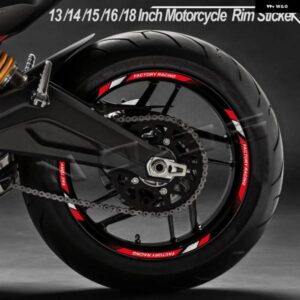 13インチ 14インチ 15インチ 16インチ 18インチ オートバイ バイク ホイールリム ステッカー 反射ハブストライプ タイヤ デカール テープ 自動車 モトクロス