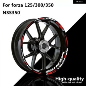反射 オートバイ バイク ホイールタイヤ カスタム ステッカー ハブ デカール リムストライプテープ ホンダ フォルツァ125 300 350 NSS350アクセサリー