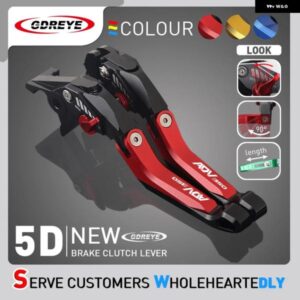 ホンダ ADV350 ADV 350アクセサリーADV350 オートバイ バイク ADV350 CNC 5Dアルミ ブレーキクラッチ レバー 折りたたみ ロゴADV350
