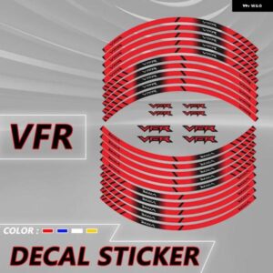 ホンダ VFR800/F VFR1200 F/X VFR750 オートバイ バイク ホイール ステッカー リム反射 ステッカー タイヤストライプ デカール VFR