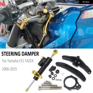 ステアリング ダンパー ブラケットセット ヤマハ FZ1 FAZER 2006-2013 - 15 CNCアルミスタビライザーリニア ダンパー マウント サポート