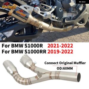スリップオン BMW S1000RR 2019-2023 S1000R 2021-2023 エキゾースト パイプ ストックマフラー エスケープ モト ミッドリンク パイプ