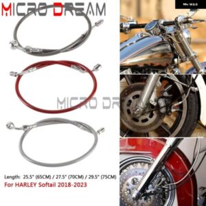 オートバイ バイク 編組 油圧 ブレーキホースライン ケーブル ABS コントローラ ー アダプター キット 付き ハーレー ソフテイル M8 2018-2023 FXLR FXST