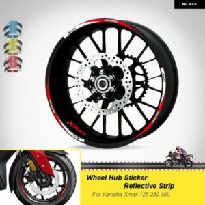 オートバイ バイク ホイール ステッカー 反射ストライプテープ リムタイヤ 装飾 デカールセット ヤマハ XMAX300 XMAX250 XMAX125