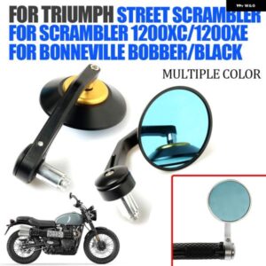 トライアンフ STREET SCRAMBLER 1200 XC XE BONNEVILLE オートバイ バイク アクセサリー バックミラー サイドバックミラー ブルー HD