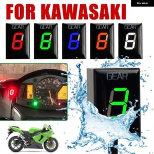 ギア インジケーター カワサキ ZX6R ZX6RR ZX-6R ZX-6RR ER6N VERSYS 650 ZRX1200 DAEG KFX450R ATV オートバイ バイク アクセサリーギア ディスプレイ