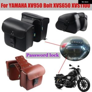 ヤマハ XV950 ボルト XV950R XV1900 A XVS650 XVS1100 ドラッグレザー サドルバッグ オートバイ バイク キャリアサイドバッグ ツーリング用工具 収納 バッグ